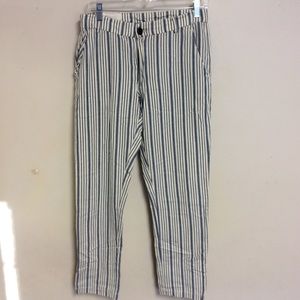 LEON & HARPER 100% cotton striped slacks